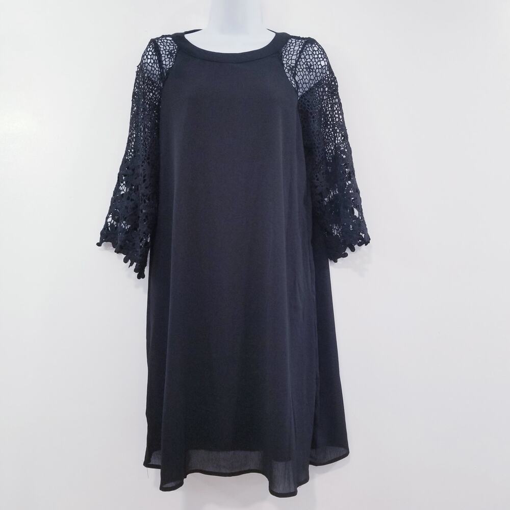 Black Lace Shift Dress